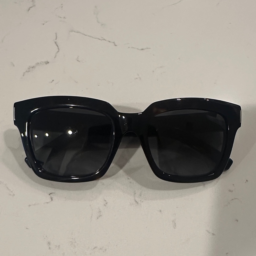 Saint Laurent Oversized Tortoise Square Sunglasses
